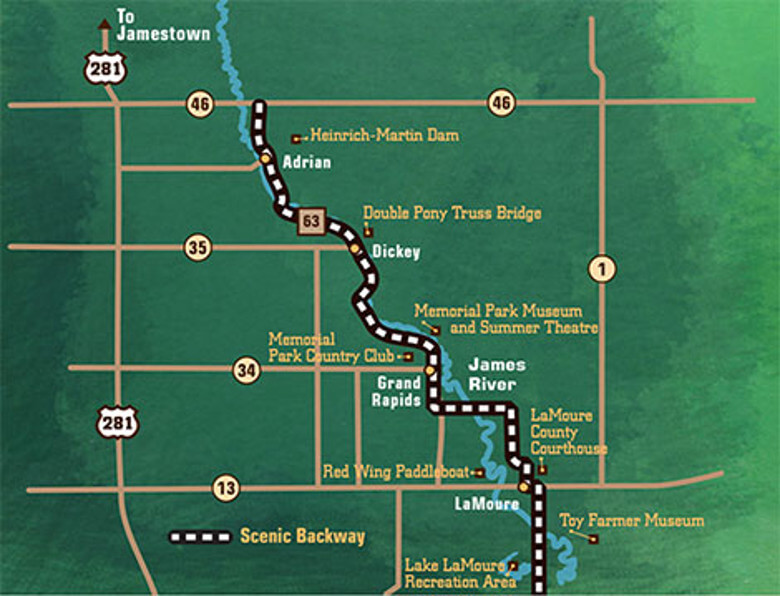 Map of Chan SanSan Scenic Backway