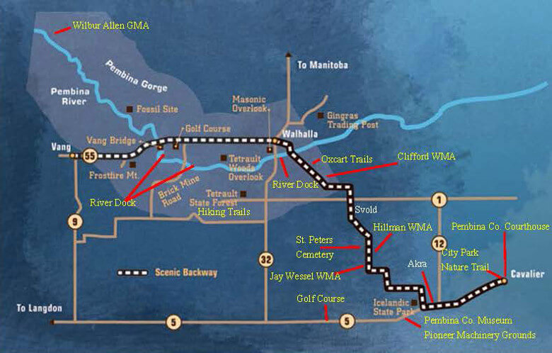 Map of Rendezvous Region Scenic Backway